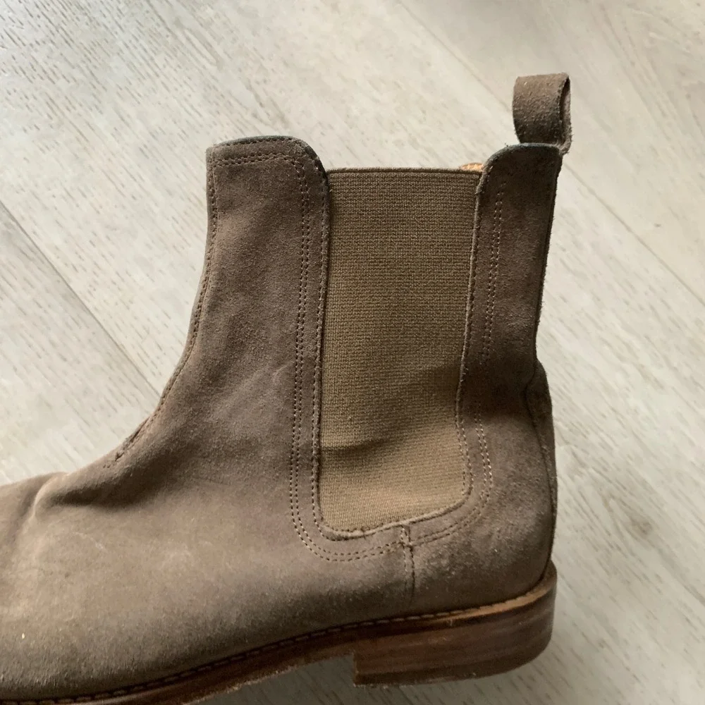 Represent Taupe Suede Chelsea Boots Made‎ in Italy Vero Cuoio Mens Size 40 EU